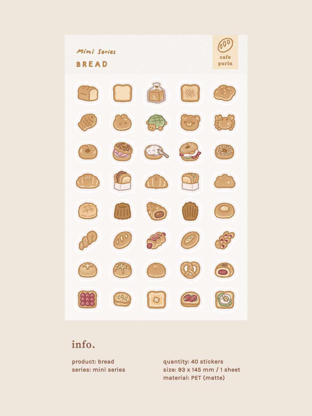 Bread Sticker Sheet ⋮ Mini Series