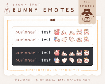 [ P2U ] Bunny Emote Bundle of 10 ⋮ Discord/Twitch/Youtube