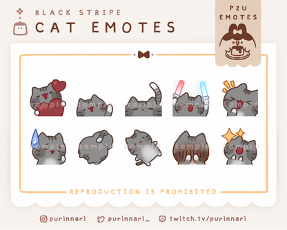 [ P2U ] Cat Emote Bundle of 10 ⋮ Discord/Twitch/Youtube