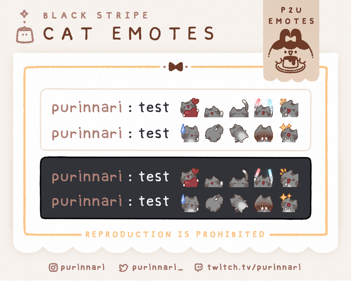 [ P2U ] Cat Emote Bundle of 10 ⋮ Discord/Twitch/Youtube
