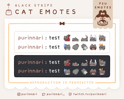 [ P2U ] Cat Emote Bundle of 10 ⋮ Discord/Twitch/Youtube