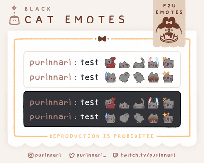 [ P2U ] Cat Emote Bundle of 10 ⋮ Discord/Twitch/Youtube