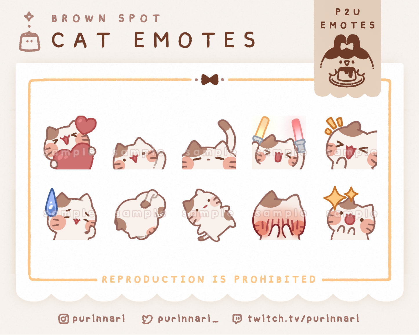 [ P2U ] Cat Emote Bundle of 10 ⋮ Discord/Twitch/Youtube