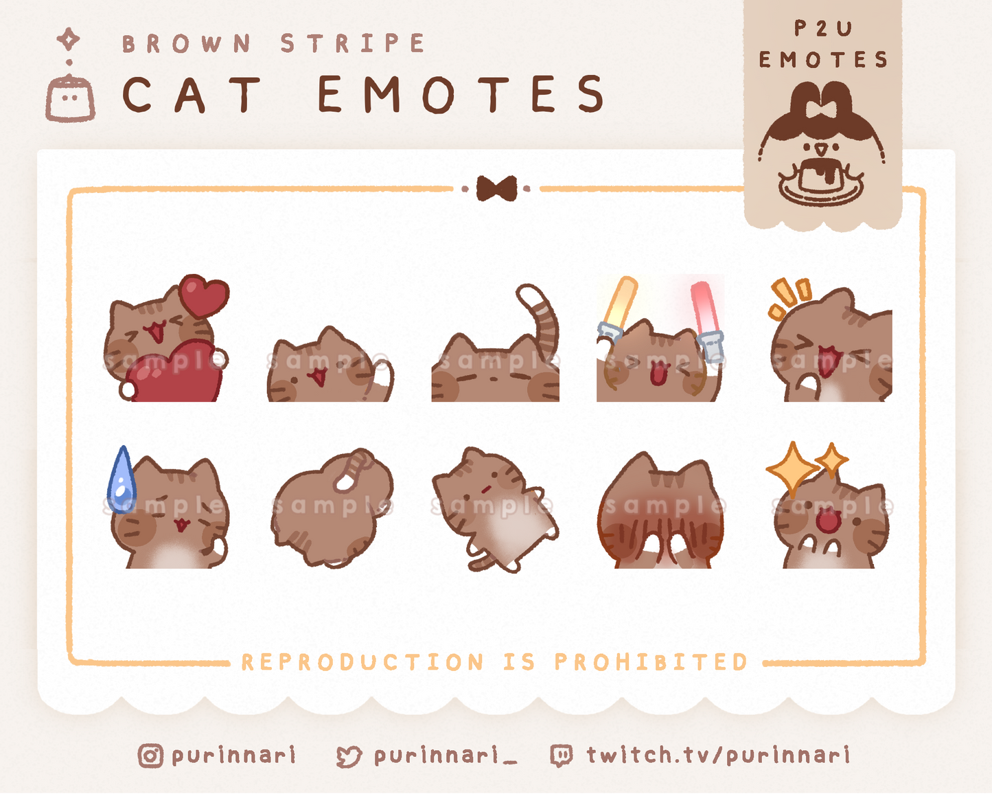 [ P2U ] Cat Emote Bundle of 10 ⋮ Discord/Twitch/Youtube