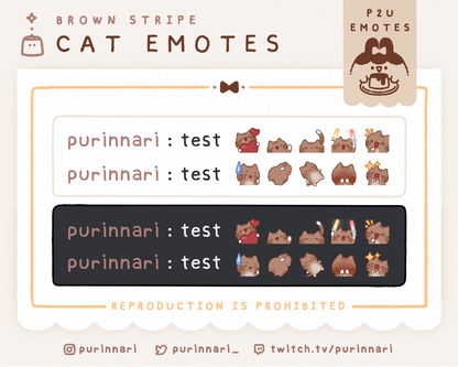 [ P2U ] Cat Emote Bundle of 10 ⋮ Discord/Twitch/Youtube