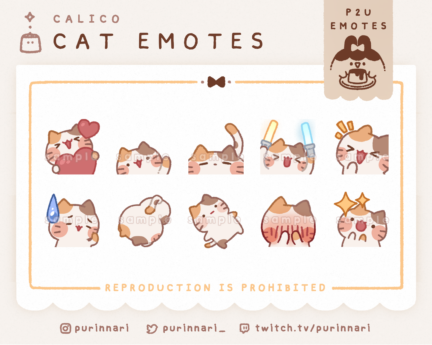 [ P2U ] Cat Emote Bundle of 10 ⋮ Discord/Twitch/Youtube