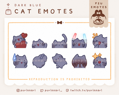 [ P2U ] Cat Emote Bundle of 10 ⋮ Discord/Twitch/Youtube