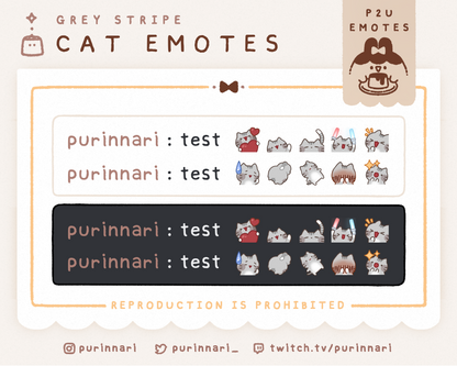 [ P2U ] Cat Emote Bundle of 10 ⋮ Discord/Twitch/Youtube