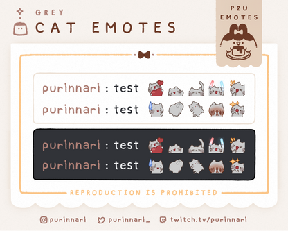 [ P2U ] Cat Emote Bundle of 10 ⋮ Discord/Twitch/Youtube