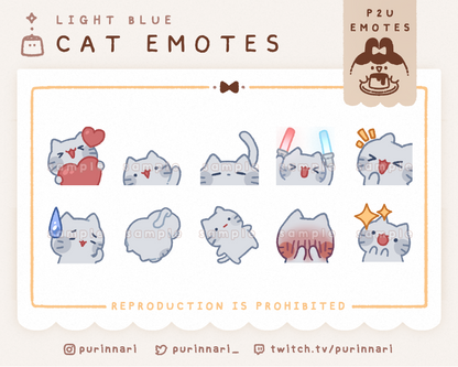 [ P2U ] Cat Emote Bundle of 10 ⋮ Discord/Twitch/Youtube