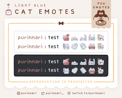 [ P2U ] Cat Emote Bundle of 10 ⋮ Discord/Twitch/Youtube