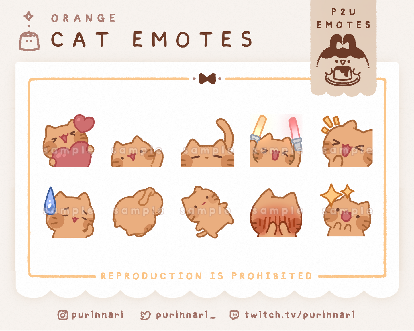 [ P2U ] Cat Emote Bundle of 10 ⋮ Discord/Twitch/Youtube