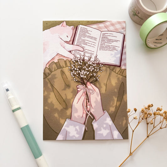 Cottagecore Meadow Daydreams Postcard Style Art Print