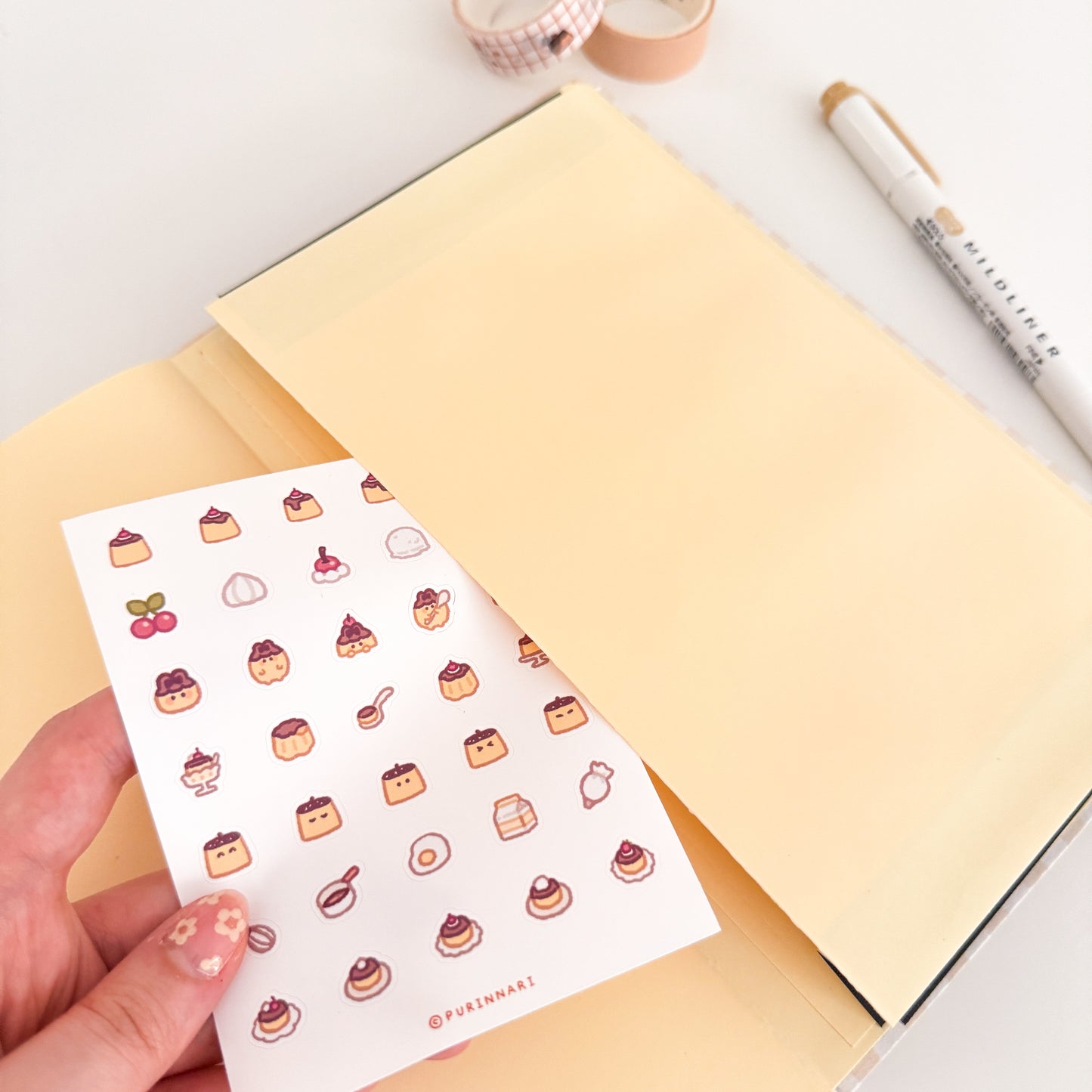 Purin Time Notebook ⋮ Leatherette Notebook with 4 paper types [ blank / dot / lined / grid]