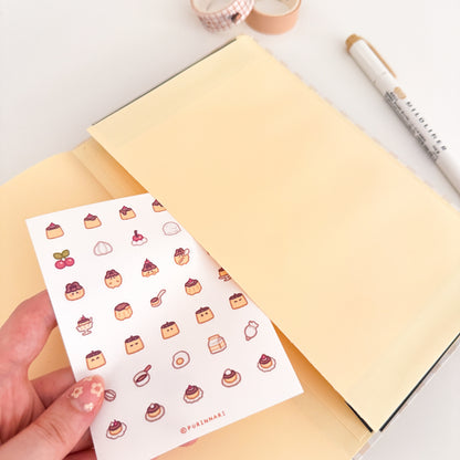 Purin Time Notebook ⋮ Leatherette Notebook with 4 paper types [ blank / dot / lined / grid]