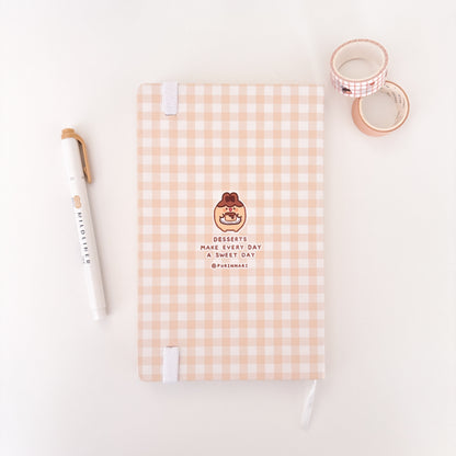 Purin Time Notebook ⋮ Leatherette Notebook with 4 paper types [ blank / dot / lined / grid]