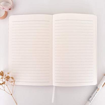 Purin Time Notebook ⋮ Leatherette Notebook with 4 paper types [ blank / dot / lined / grid]