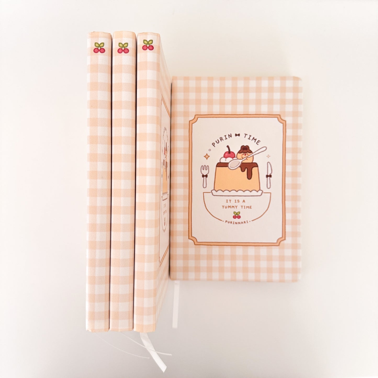 Purin Time Notebook ⋮ Leatherette Notebook with 4 paper types [ blank / dot / lined / grid]