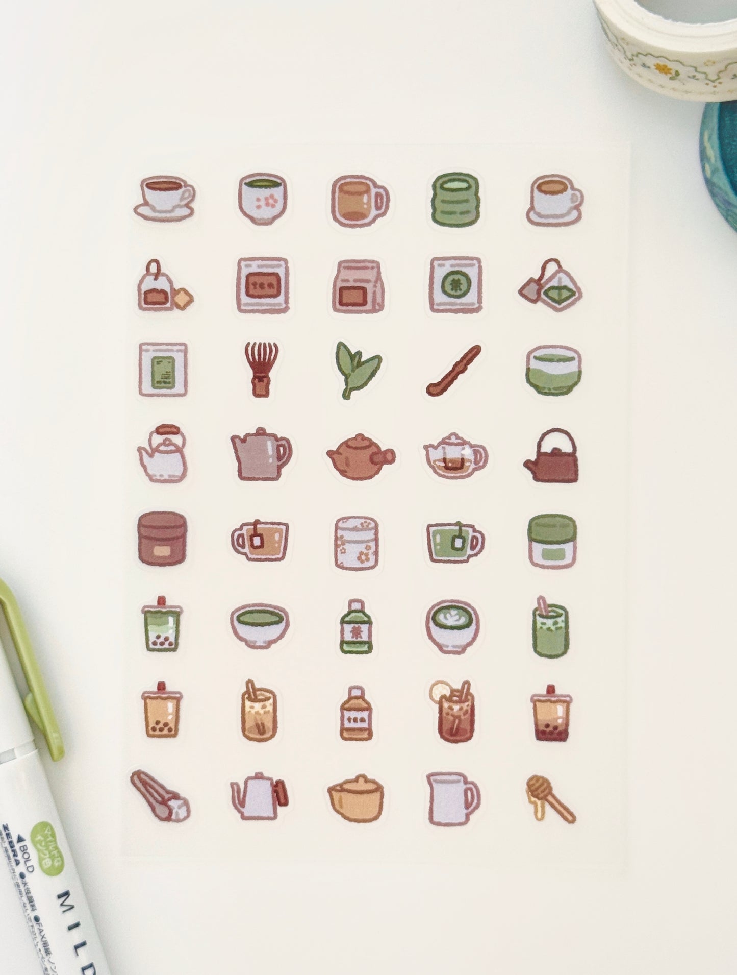 Tea Sticker Sheet ⋮ Mini Series