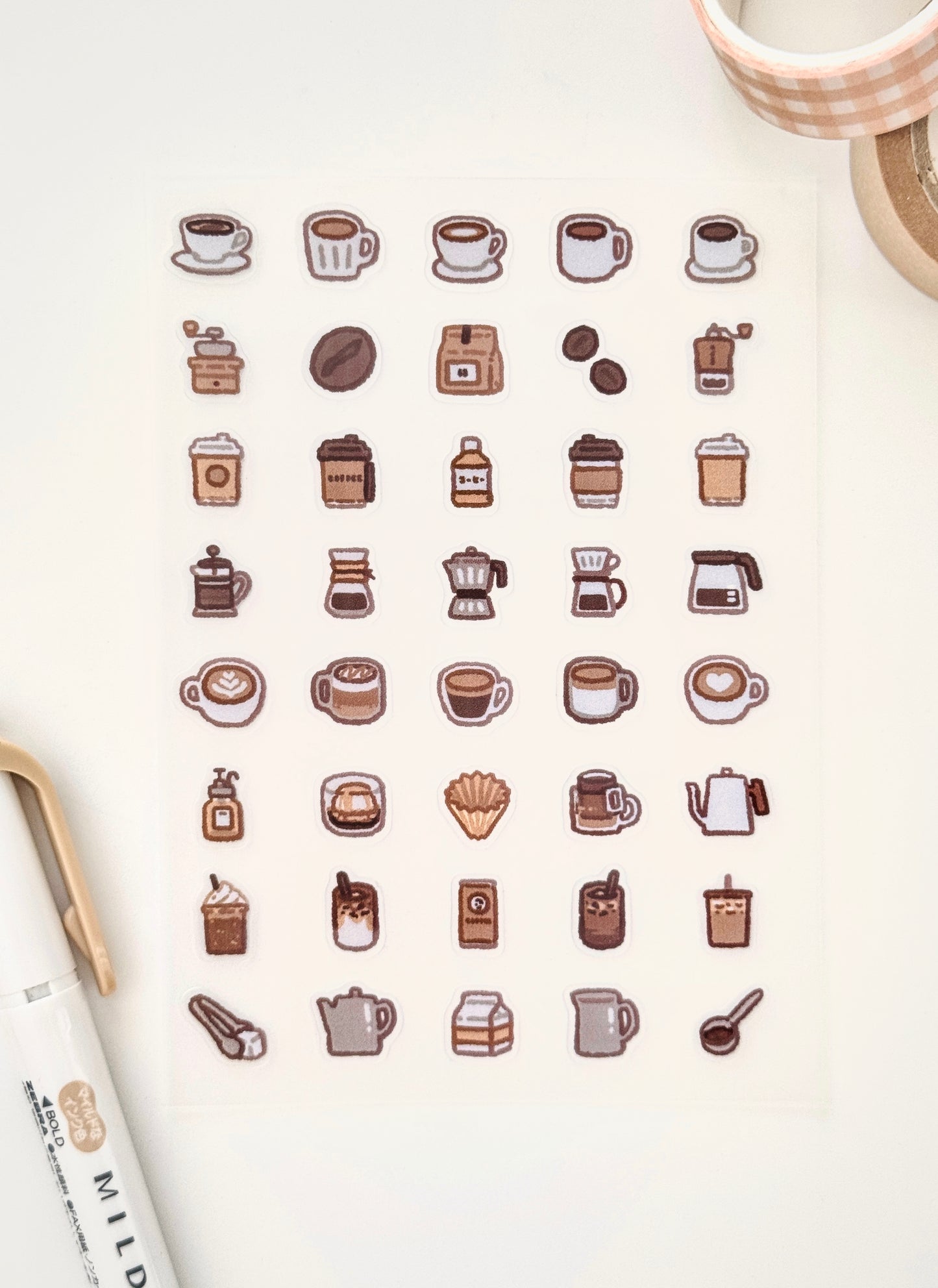 Coffee Sticker Sheet ⋮ Mini Series