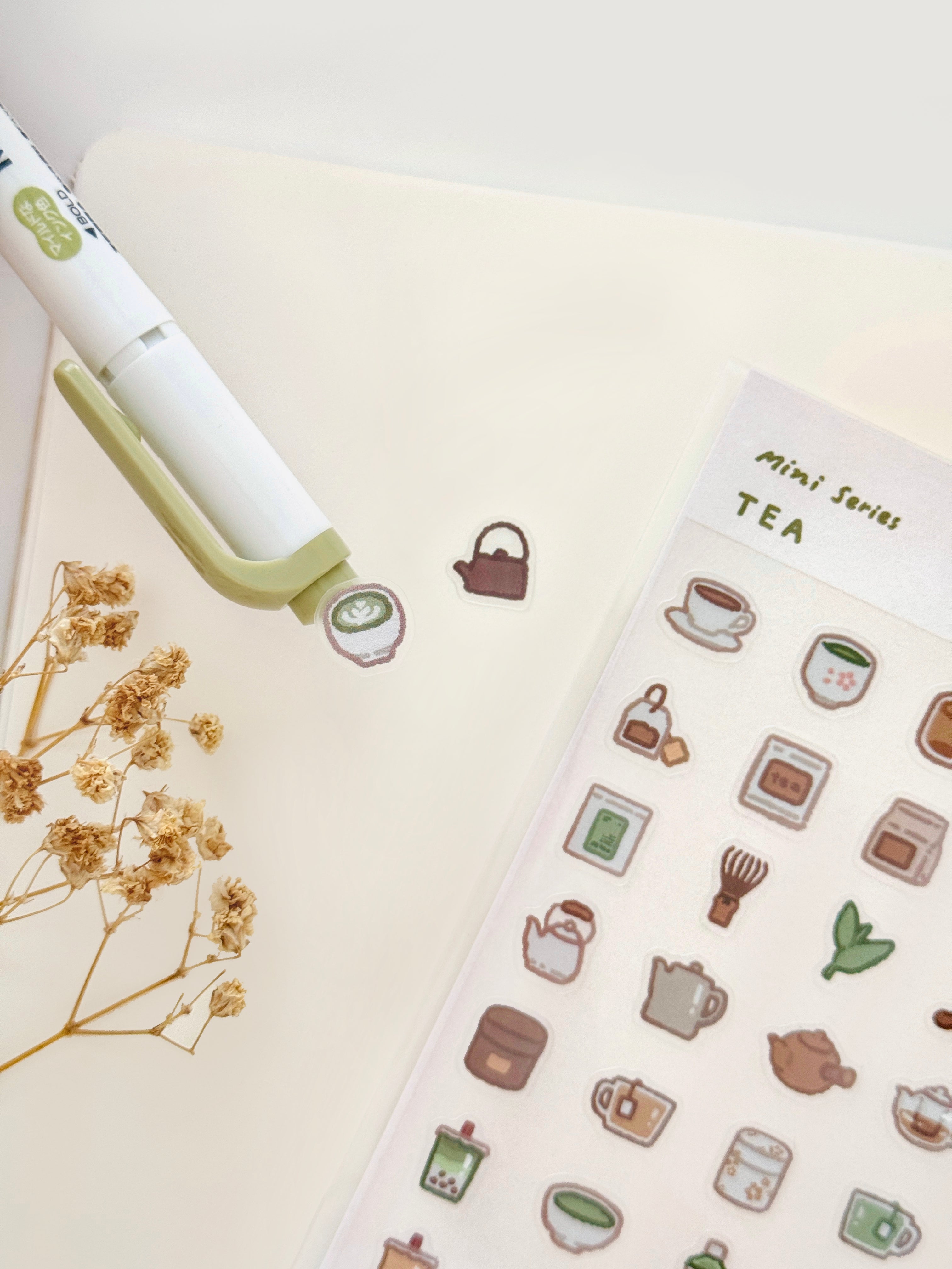 Tea Sticker Sheet ⋮ Mini Series – cafe purin