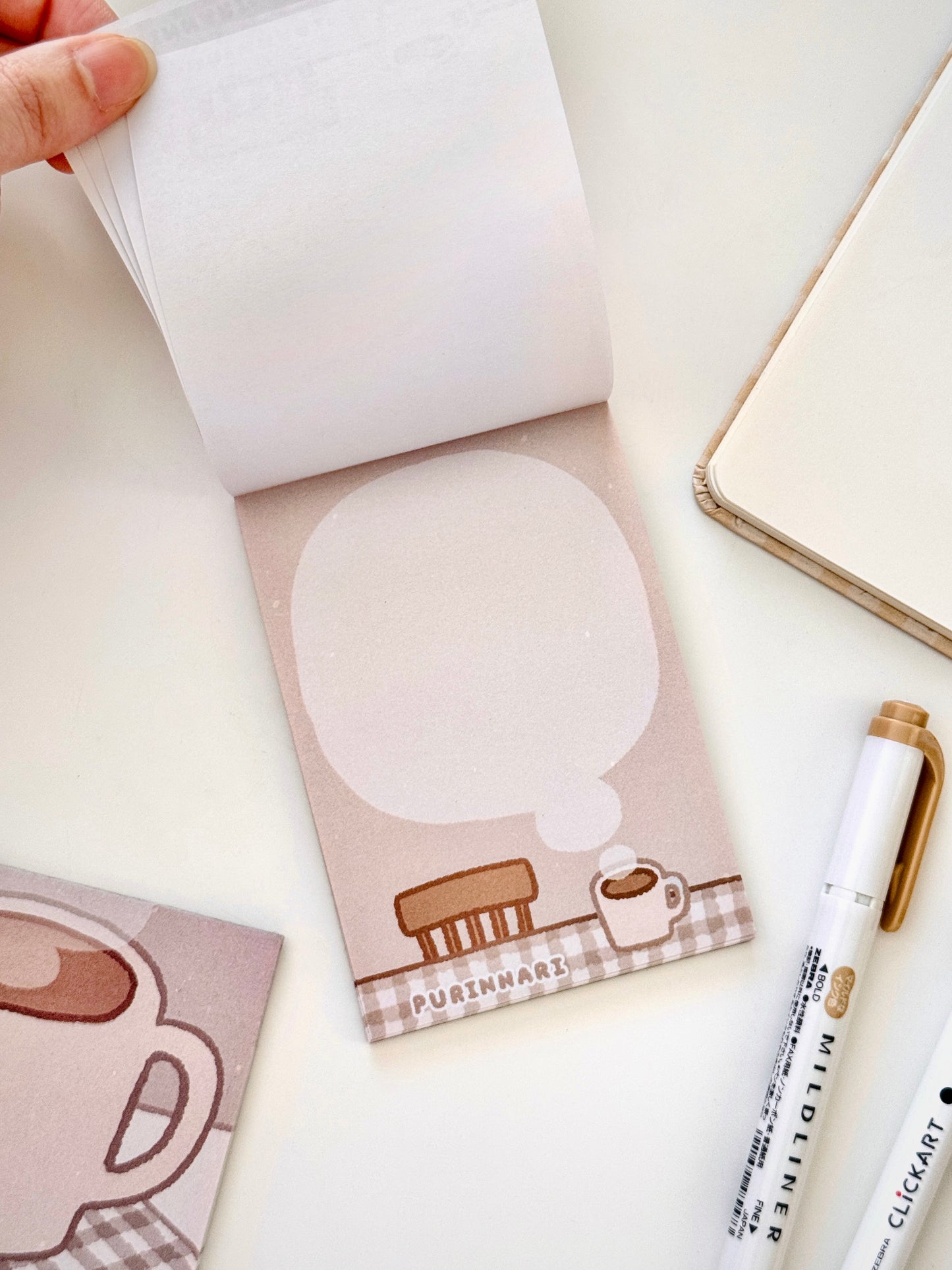 Warm Cup of Coffee Sticky Note and Memo Pad Set