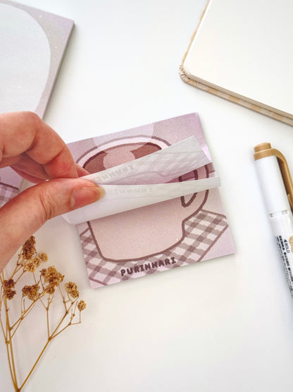 Warm Cup of Coffee Sticky Note and Memo Pad Set