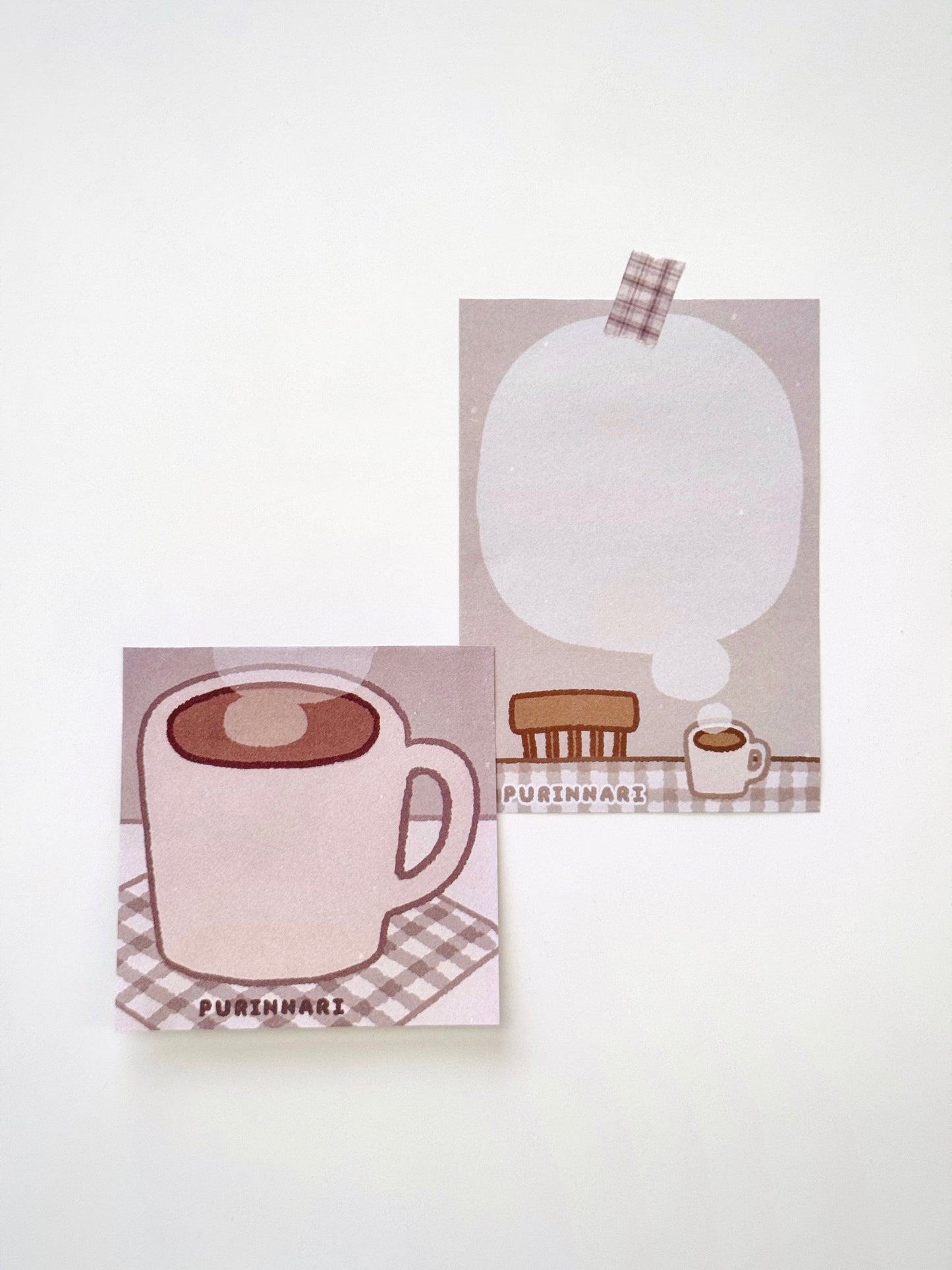 Warm Cup of Coffee Sticky Note and Memo Pad Set