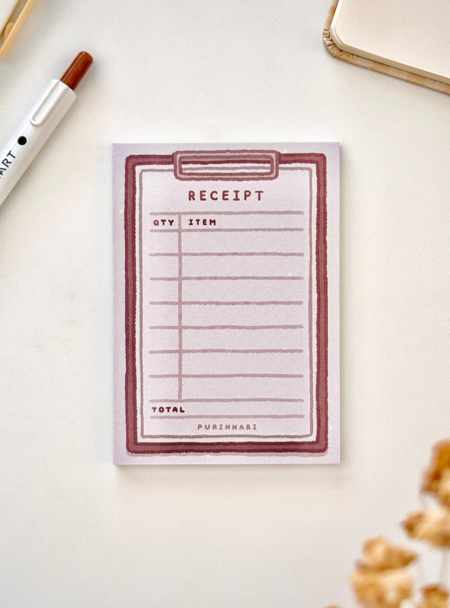 Receipt Clipboard Memo Pad