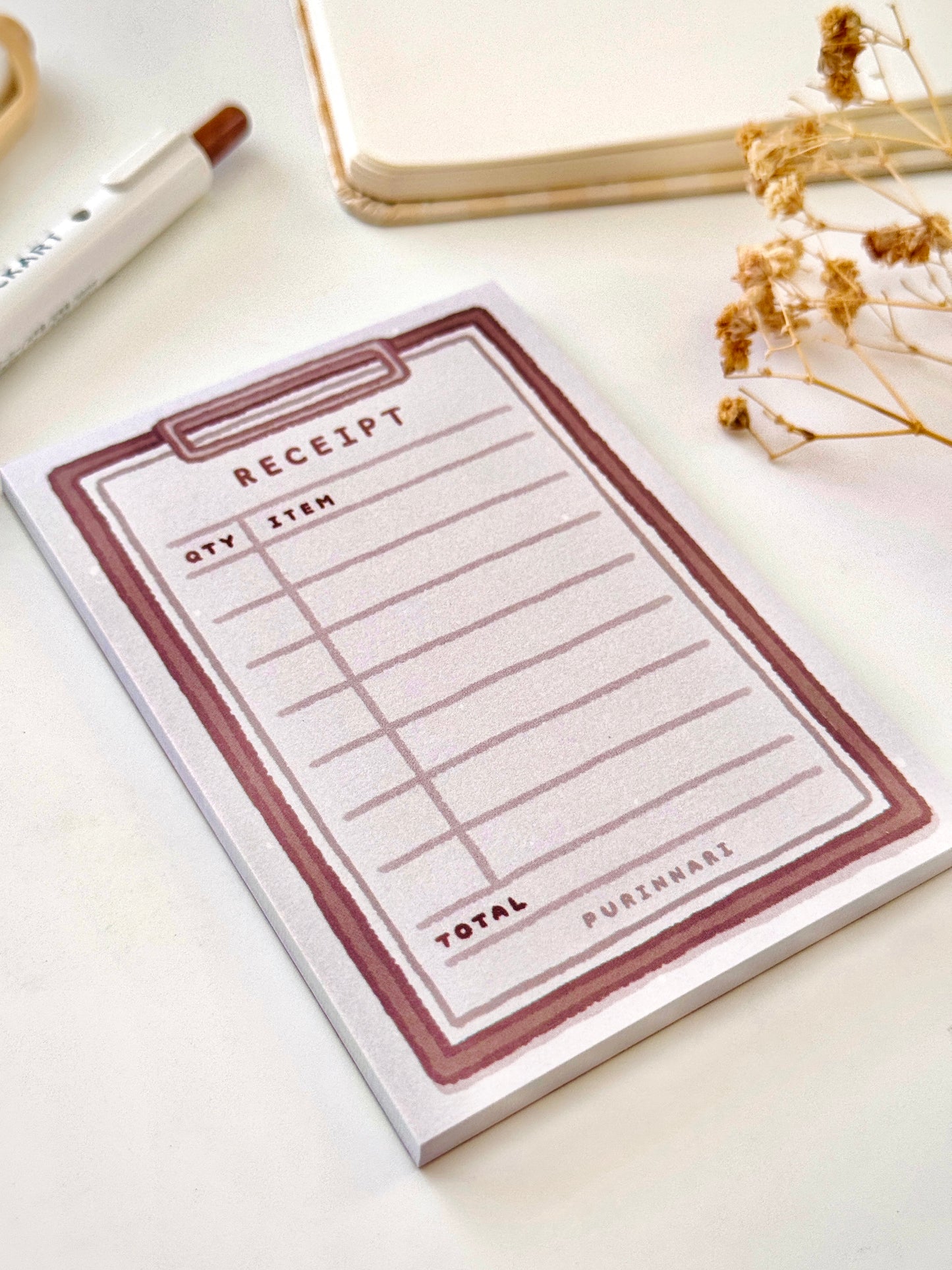 Receipt Clipboard Memo Pad