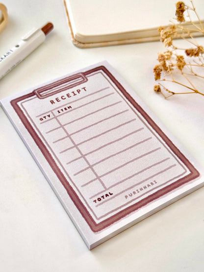 Receipt Clipboard Memo Pad