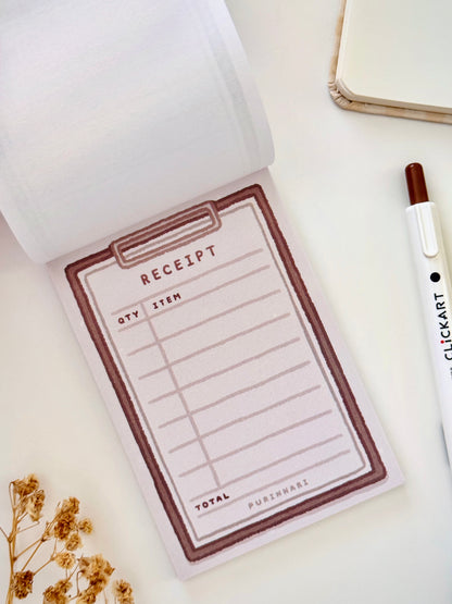 Receipt Clipboard Memo Pad