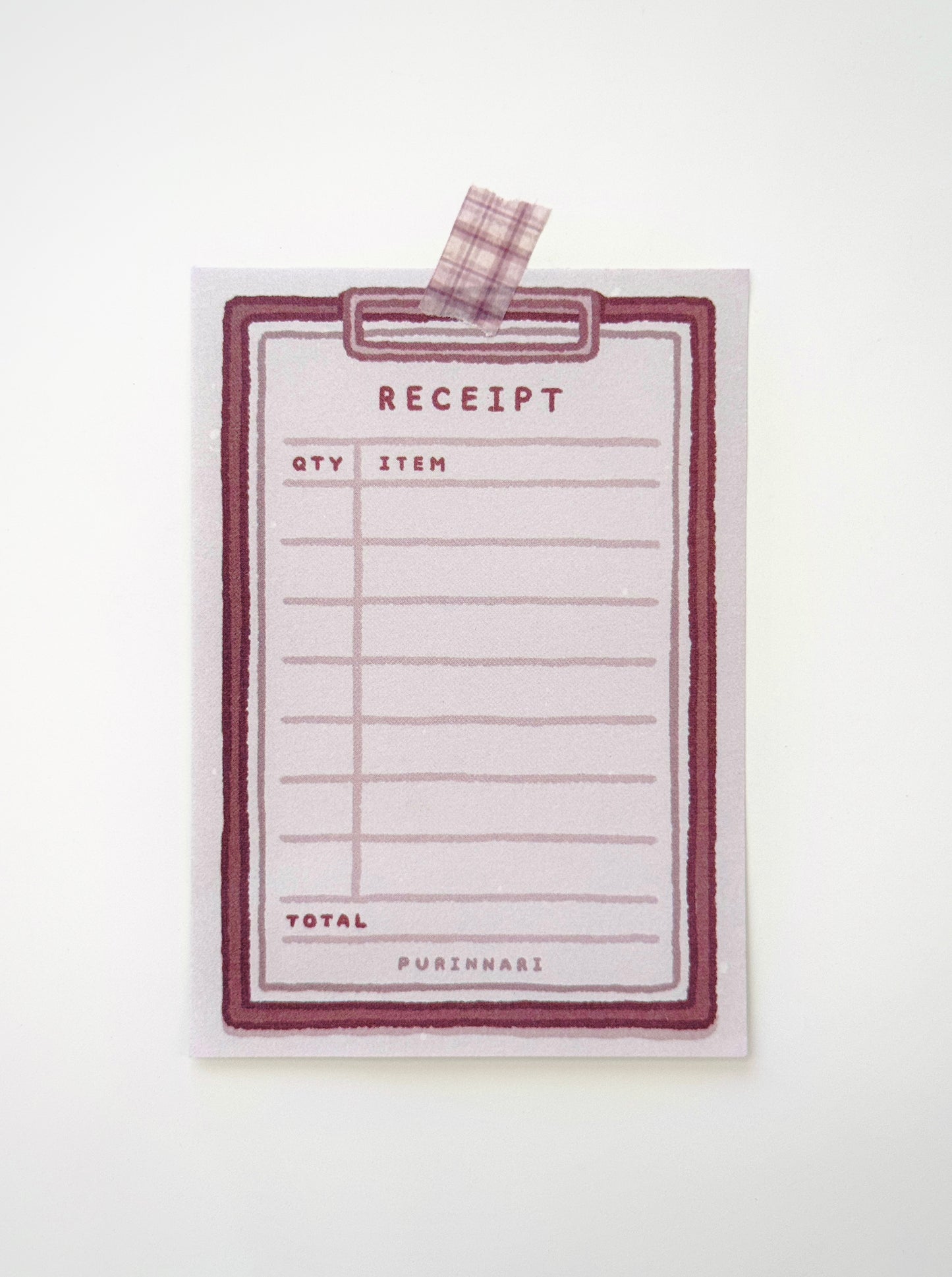 Receipt Clipboard Memo Pad