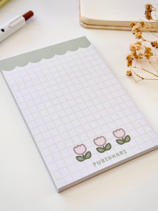 Tulip Grid Memo Pad