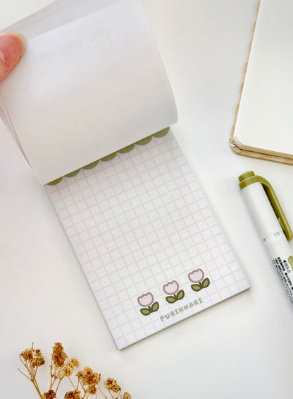 Tulip Grid Memo Pad