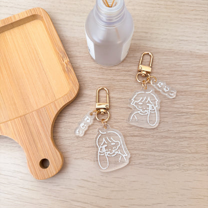 Sleepy Acrylic Charm Keychain ⋮ Sleepy Girl / Sleepy Boy