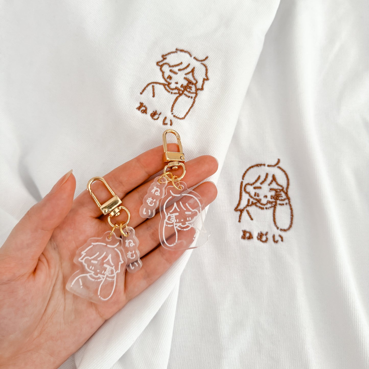 Sleepy Acrylic Charm Keychain ⋮ Sleepy Girl / Sleepy Boy