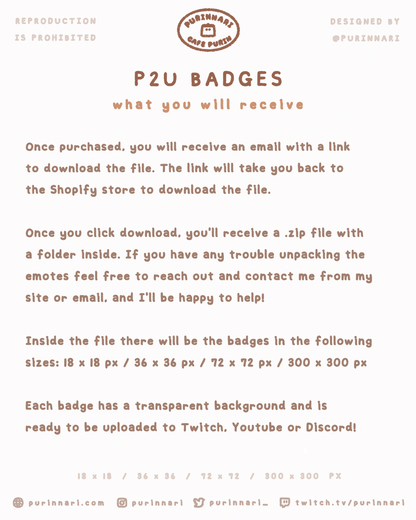 [ P2U ] Spring Wagashi Badge Bundle of 5 ⋮ Twitch/Youtube/Discord