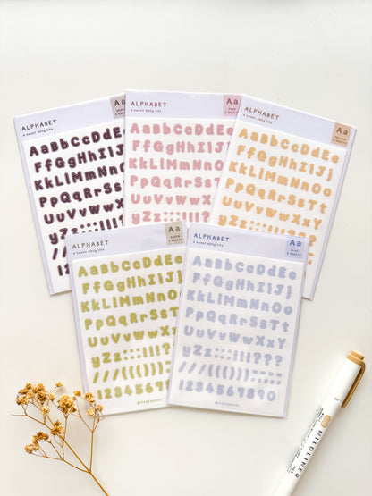 Alphabet Letter Sticker Sheet