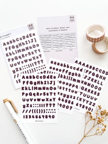 Alphabet Letter Sticker Sheet