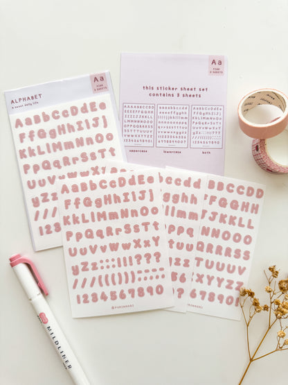 Alphabet Letter Sticker Sheet