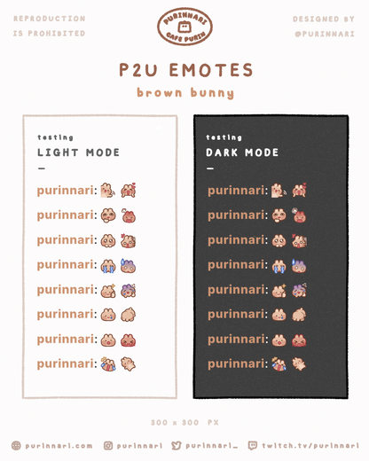 [ P2U ] Bunny Emote Bundle of 16 ⋮ Discord/Twitch/Youtube