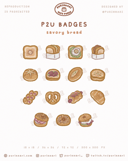 [ P2U ] Savory Breads Bundle of 15 ⋮ Twitch/Youtube/Discord