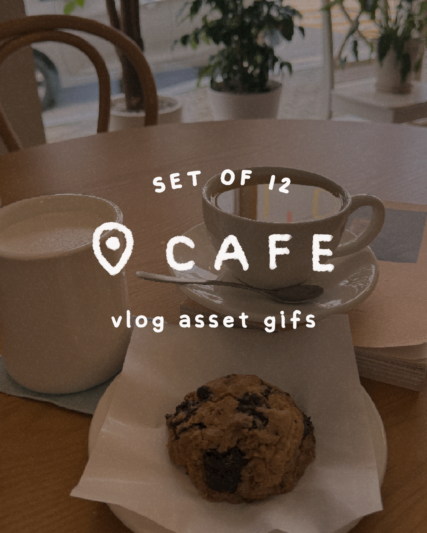 [ CAFE ] Animated Handwritten Stickers Vlog / Digital Journaling Assets ⋮ Minimalistic & Aesthetic