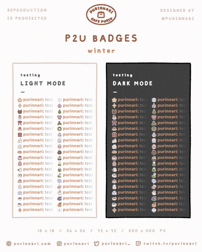 [ P2U ] Winter Badge Bundle of 40 ⋮ Twitch/Youtube/Discord